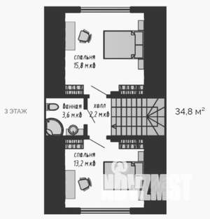 Таунхаус 155м², 3-этажный, участок 2 сот.  