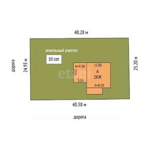 Дом 347м², 2-этажный, участок 10 сот.