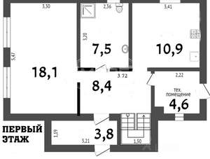 Дом 115м², 2-этажный, участок 276 сот.
