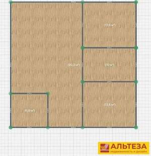 Дом 90м², 1-этажный, участок 6 сот.
