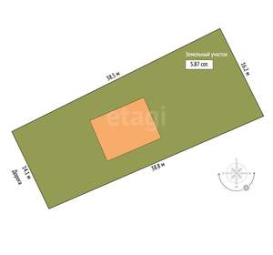 Дом 110м², 2-этажный, участок 6 сот.