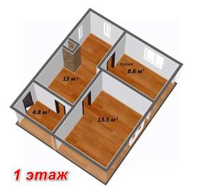 Дом 70м², 2-этажный, участок 5 сот.