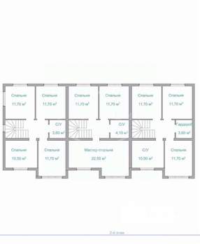 Таунхаус 150м², 2-этажный, участок 2 сот.