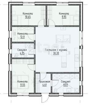 Дом 144м², 2-этажный, участок 7 сот.