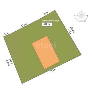 Дом 142м², 3-этажный, участок 5 сот.