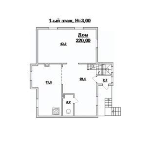 Дом 320м², 3-этажный, участок 6 сот.  