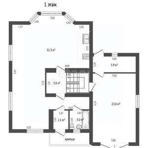 Дом 253м², 2-этажный, участок 6 сот.