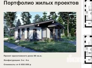 Коттедж 77м&sup2;, 1-этажный, участок 10 сот.  