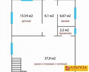 Дом 130м&sup2;, 3-этажный, участок 6 сот.  
