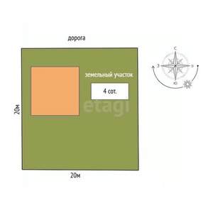 Дача 106м², 2-этажный, участок 4 сот.  