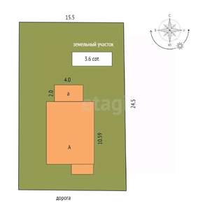 Дом 92м², 3-этажный, участок 4 сот.  