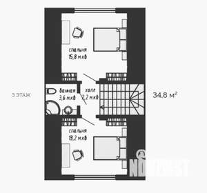 Таунхаус 153м², 3-этажный, участок 2 сот.  