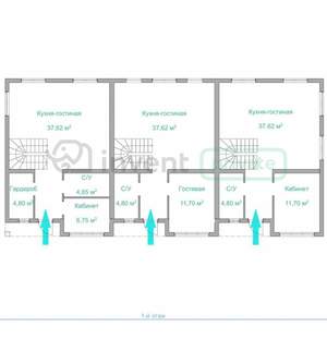 Дом 150м&sup2;, 2-этажный, участок 2 сот.  