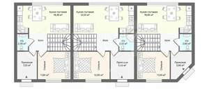 Дом 124м², 2-этажный, участок 2 сот.  