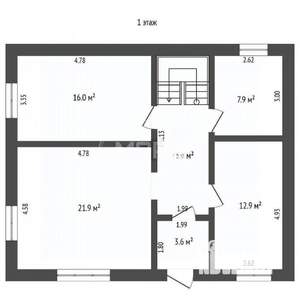 Дом 156м², 2-этажный, участок 4 сот.  