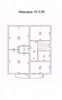Дом 158м², 2-этажный, участок 4 сот.  