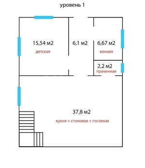 Дом 214м&sup2;, 3-этажный, участок 6 сот.  