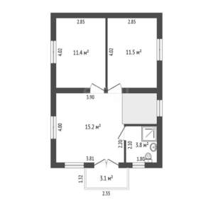 Дом 109м&sup2;, 2-этажный, участок 3 сот.  