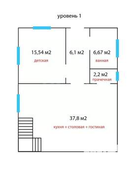 Дом 214м&sup2;, 3-этажный, участок 6 сот.  