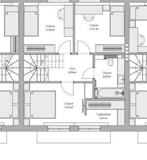 Дом 136м&sup2;, 2-этажный, участок 2 сот.  