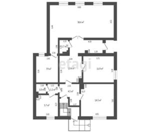 Дом 181м&sup2;, 2-этажный, участок 7 сот.  