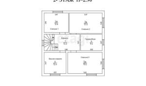 Дом 183м², 2-этажный, участок 9 сот.  