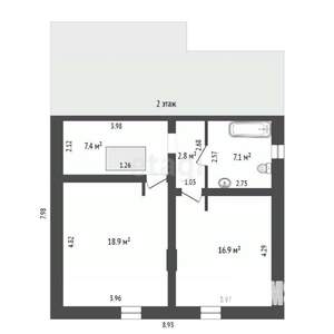 Дача 128м², 2-этажный, участок 7 сот.  