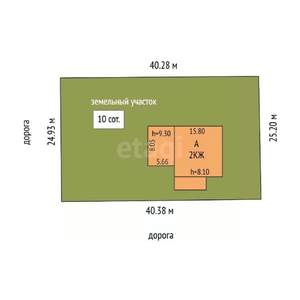 Дом 347м², 2-этажный, участок 10 сот.  