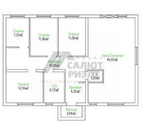Дом 117м², 1-этажный, участок 5 сот.  