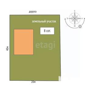 Дом 303м², 2-этажный, участок 8 сот.  