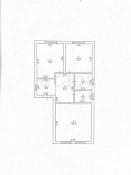 Дом 75м&sup2;, 1-этажный, участок 6 сот.  