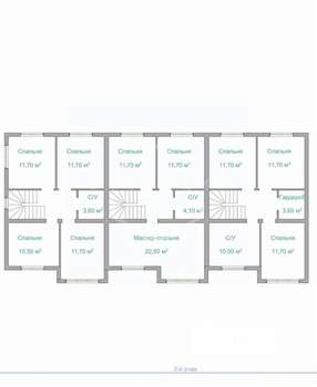 Таунхаус 150м&sup2;, 2-этажный, участок 2 сот.  