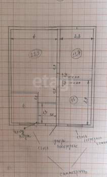 Дом 65м&sup2;, 1-этажный, участок 6 сот.  