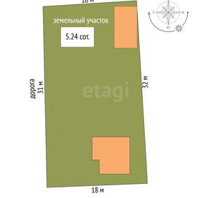 Дом 37м², 2-этажный, участок 5 сот.  