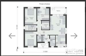 Дом 129м², 1-этажный, участок 5 сот.  