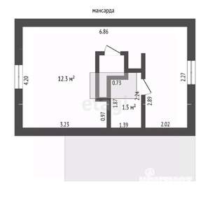 Дом 55м², 2-этажный, участок 5 сот.  