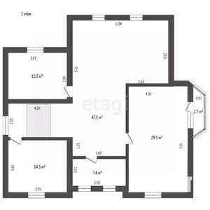 Дом 230м², 2-этажный, участок 6 сот.  