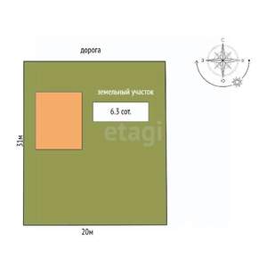 Дача 175м², 2-этажный, участок 6 сот.  