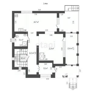 Дом 284м², 3-этажный, участок 6 сот.  