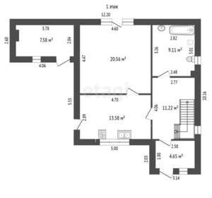 Дом 166м&sup2;, 3-этажный, участок 6 сот.  