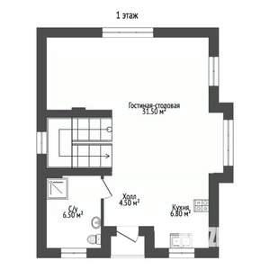 Дом 116м&sup2;, 2-этажный, участок 4 сот.  
