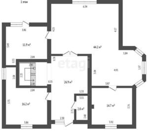 Дом 230м², 2-этажный, участок 6 сот.  