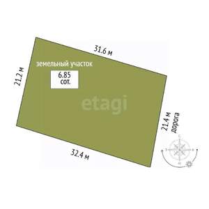 Дом 130м&sup2;, 1-этажный, участок 7 сот.  