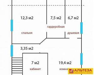 Дом 130м&sup2;, 3-этажный, участок 6 сот.  
