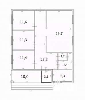 Дом 116м², 1-этажный, участок 4 сот.  