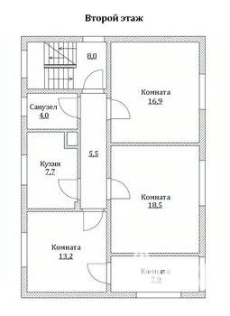 Дом 147м², 2-этажный, участок 8 сот.  