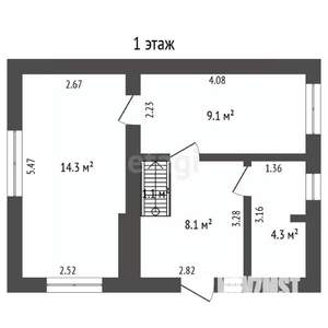 Дача 96м², 2-этажный, участок 7 сот.  