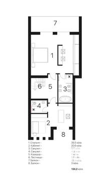 Дом 378м², 2-этажный, участок 2 сот.  