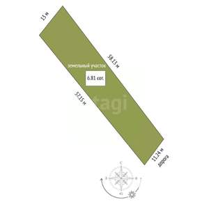 Дом 30м&sup2;, 1-этажный, участок 7 сот.  