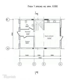 Таунхаус 126м², 2-этажный, участок 2 сот.  